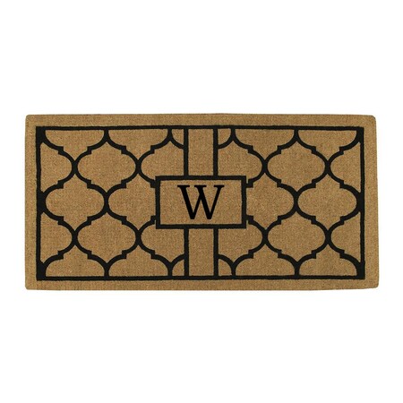 Calloway Mills Monogram Door Mat, Black, Natural, 18 in W x 30 in L 180081830W